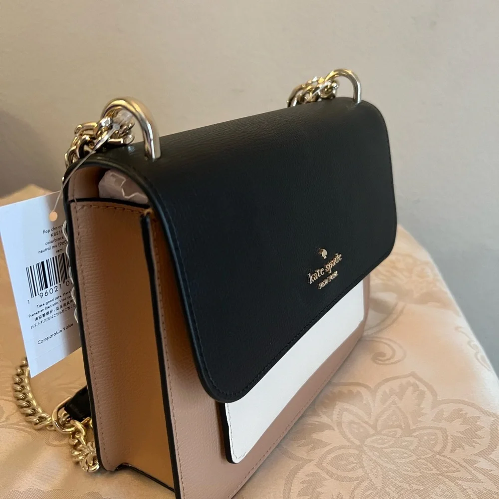 New Kate Spade Black and Tan Women's Bag - Picture 8 of 16